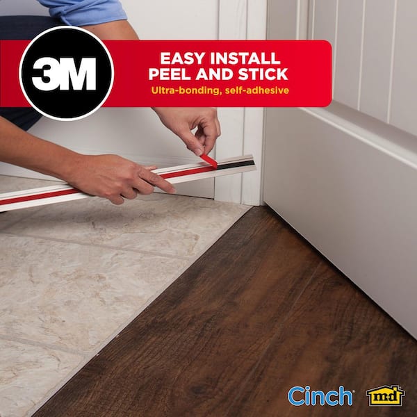 M-D Building Products Cinch 1.25 in. x 36 in. Satin Nickel Fluted