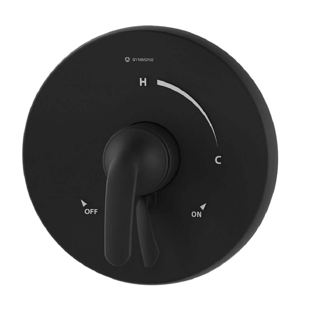 Symmons Elm 1Handle Wall Mounted Shower Valve Trim Kit in Matte Black (Valve Not Included