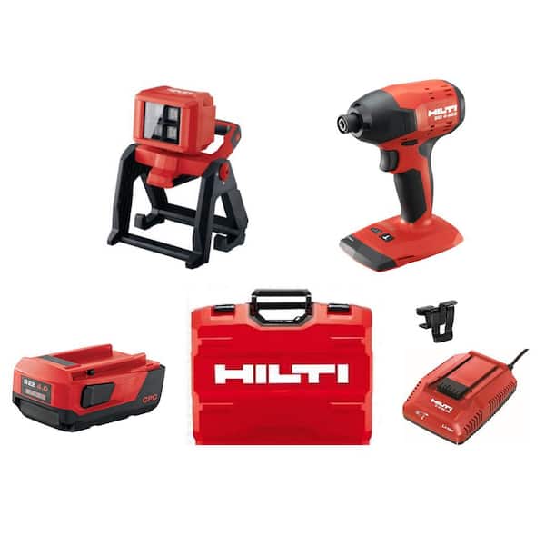 22V Lithium-Ion Cordless Impact Drill Driver and Worklight Combo Kit with Battery Pack and Charger (2-Tool)