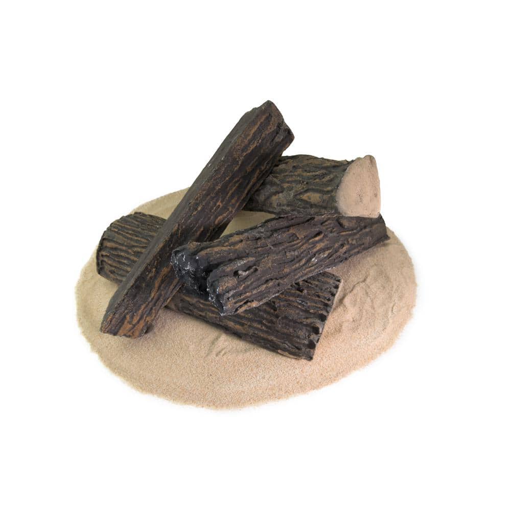 Dark Pine Ceramic Decorative Wood Fire Logs for Indoor and Outdoor Fire Pit