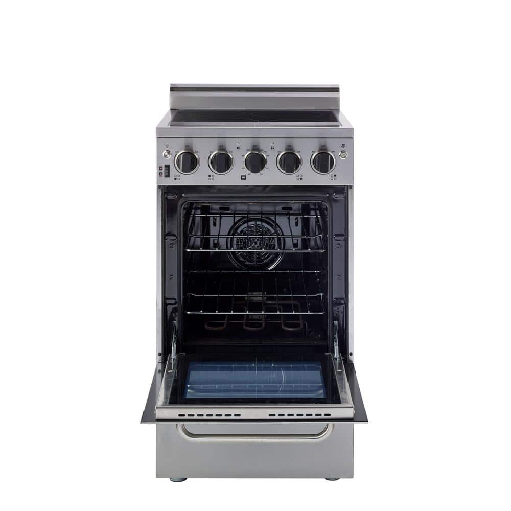 Prestige 20" Stainless Steel Freestanding Electric Range with Convection Oven