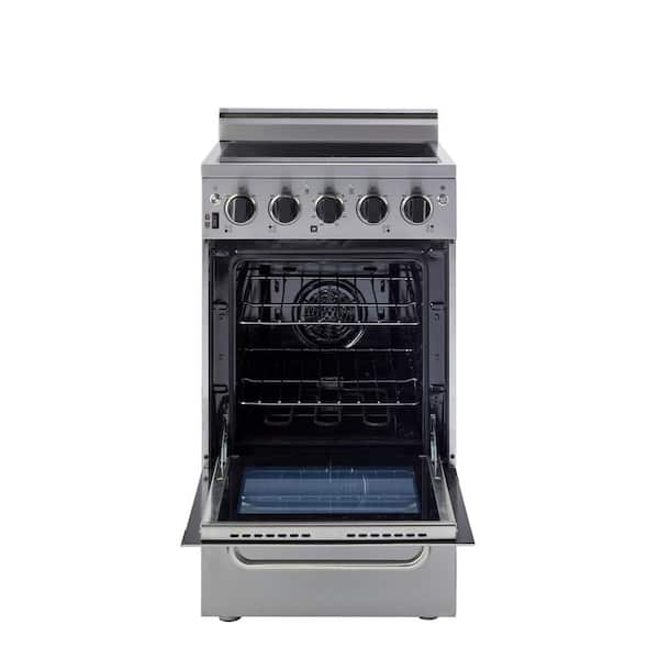 Unique Prestige in. 1.6 cu. ft. Electric Range with Convection in Stainless Steel UGP-20V EC - The Home Depot