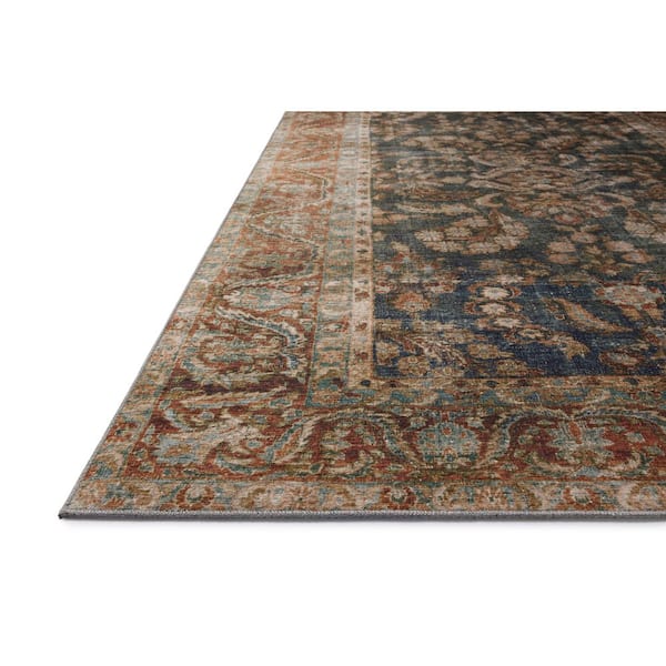 Chris Love Julia Jules Ocean/Spice 2 ft. x 5 ft. Traditional Area Rug