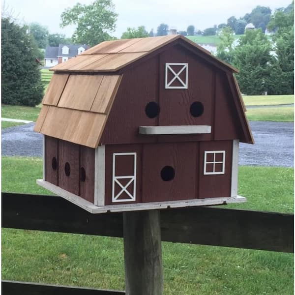 Solid reclaimed wood Bird House Victorian Martin Amish Handcrafted Tin roof. 