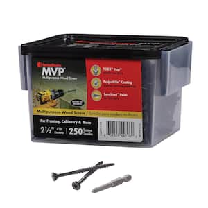 #10 x 2-1/2 in. Torx TTAP Drive Suresink Flat Head MVP Multi-Purpose Wood Screw (250-Pack)
