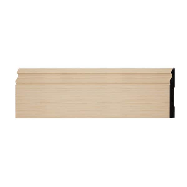 WM217 0.56 in. D x 5.25 in. W x 6 in. L Wood (Alder) Baseboard Moulding Sample