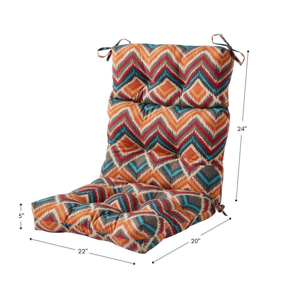 Surreal 44x22 Inch Outdoor High Back Chair Cushion in Durable Polyester