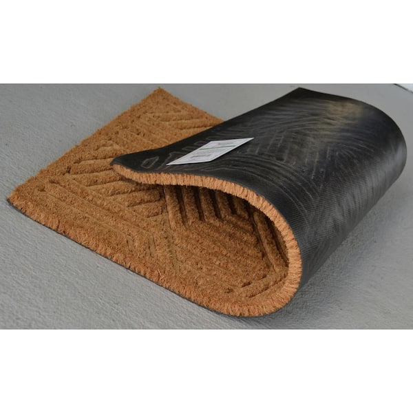 Vinyl Back Embossed Graphics 30 in. x 18 in. Coir Door Mat