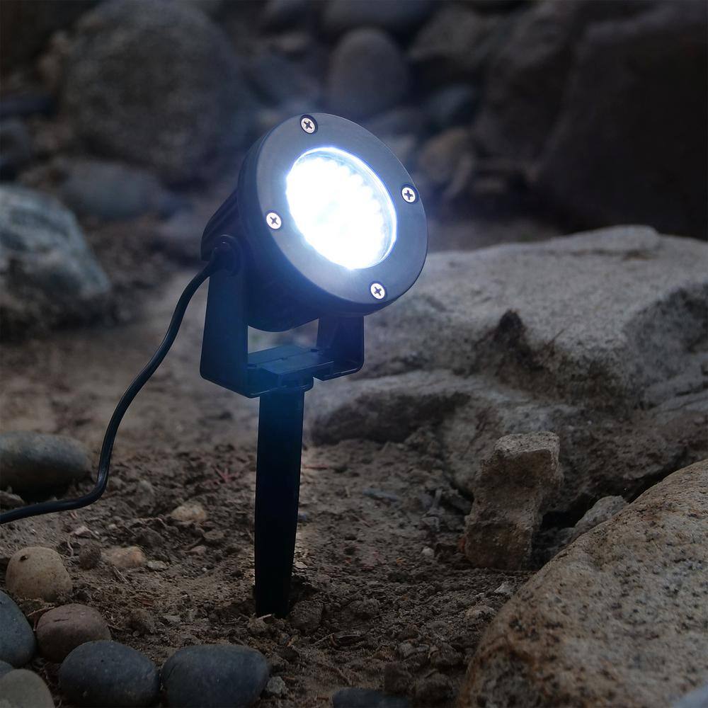 Compact Black LED Pathway Light with Transformer
