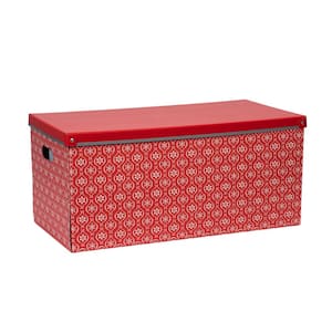 Holiday Red Fiberboard Storage Box 56-Compartment Ornament