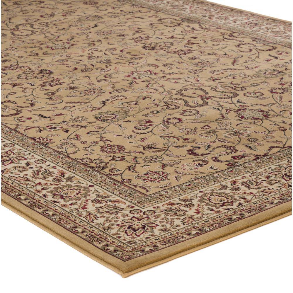 Elegant Gold Persian Classics 3'11" x 5'7" Polypropylene Area Rug