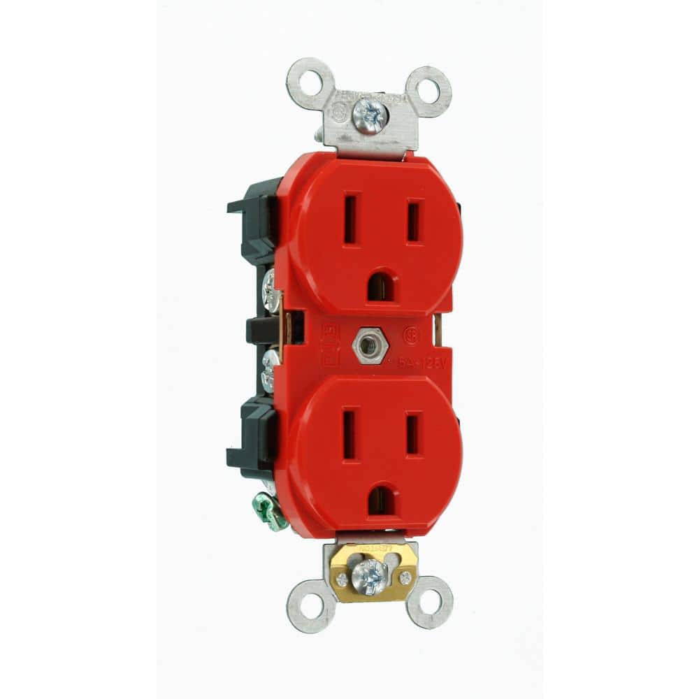 15 Amp 125 V Industrial Grade Duplex Outlet/Receptacle, Red (1-Pack) 5252-R price history on PriceWatchPro