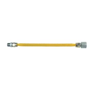 ProCoat 1/2 in. FIP x 3/8 in. MIP x 12 in. Stainless Steel Gas Connector 3/8 in. O.D. (48,000 BTU)