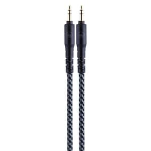 4 ft. 3.5 mm Braided Auxilary Audio Cable in Black