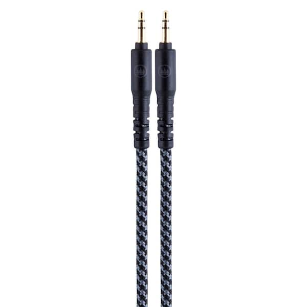 EcoSurvivor 4 ft. 3.5 mm Braided Auxilary Audio Cable in Black