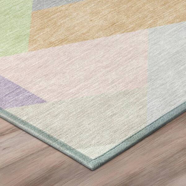 Chantille Machine Washable Indoor/Outdoor Abstract ACN2893 Mint 2 ft. x 3 ft. Accent Rug