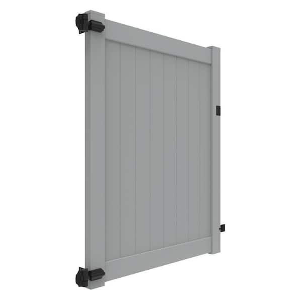 Bryce 5 ft. x 6 ft. Gray Privacy Vinyl Fence Gate