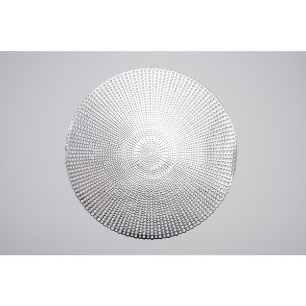 Brocade Silver 100% Eco Friendly Vinyl Placemat (Set of 4)