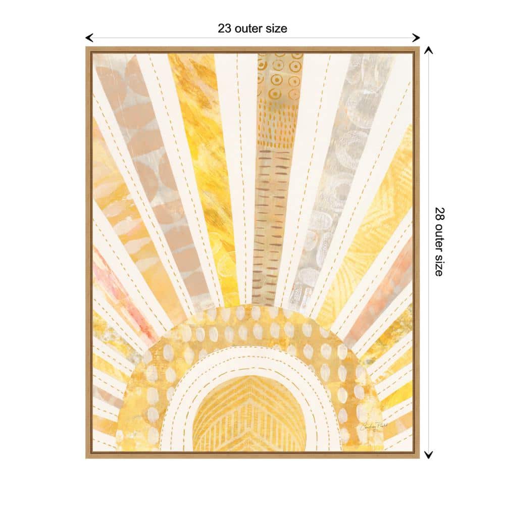 Boho Sunshine Yellow and Beige Canvas Wall Art