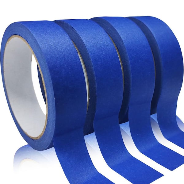 0.94 in. 22yd Blue Premium Tape for, Painting, Painter's, DIY Crafts Arts, Walls, Sealing, Insulation, Binding (4-Pack)