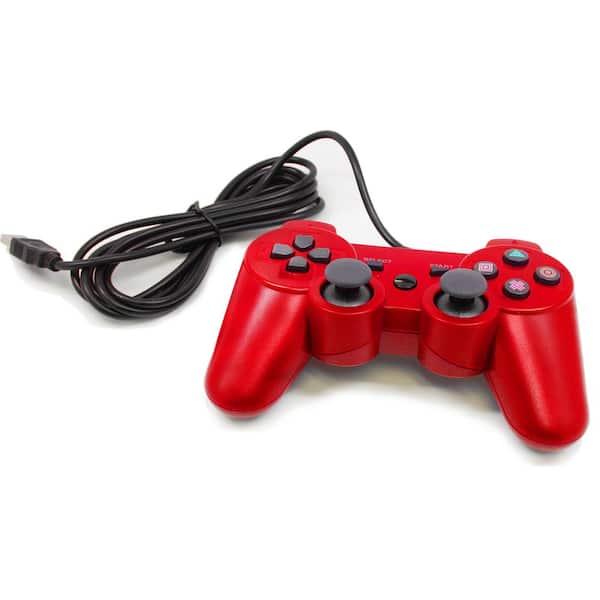 pen verantwoordelijkheid technisch USB Gaming Controller for PlayStation, Red 98592105M - The Home Depot