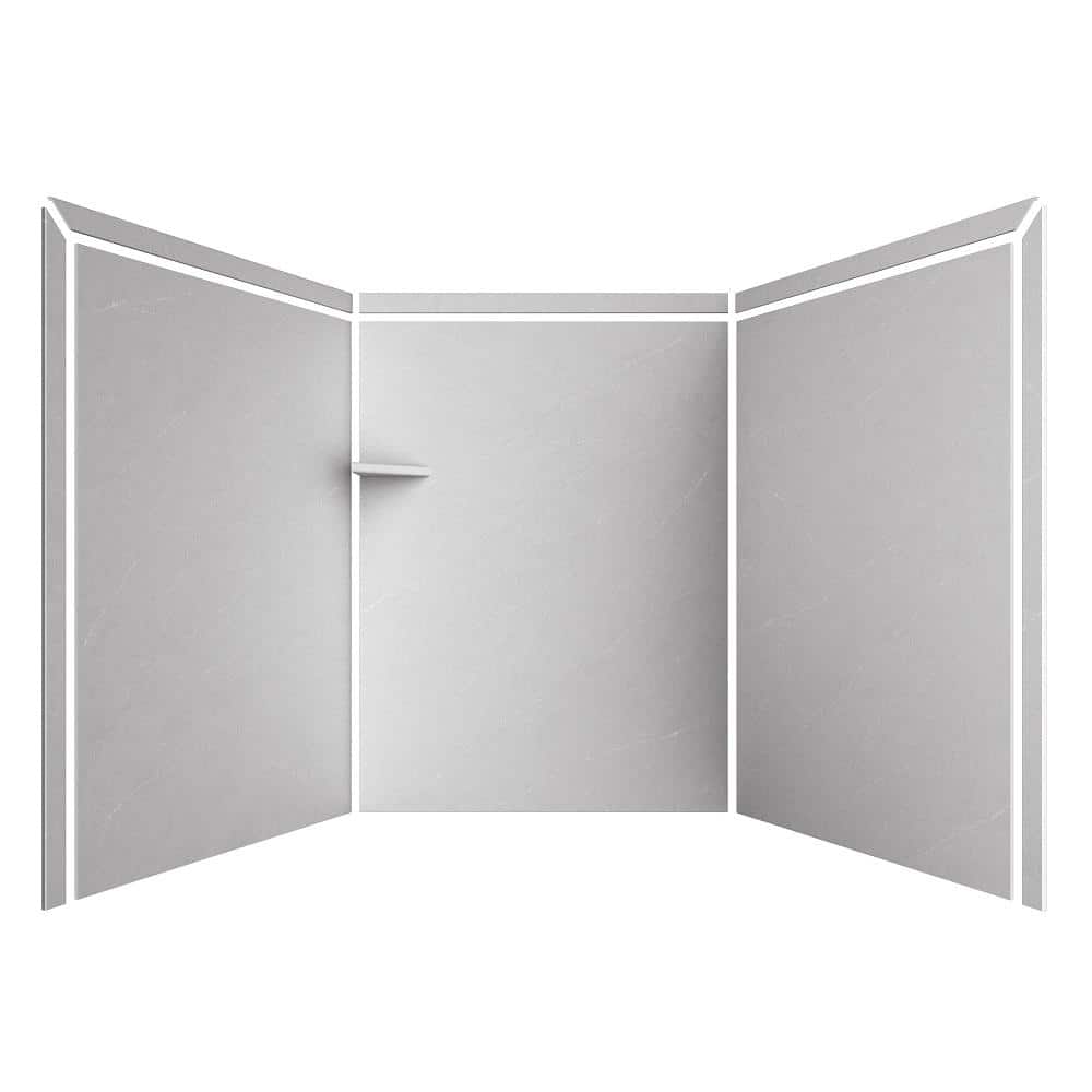 Royale Sea Salt 60"W x 36"D x 80"H Alcove Shower Surround Kit