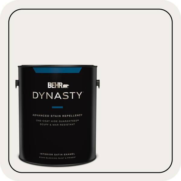 BEHR DYNASTY 1 gal. Home Decorators Collection #HDC-AC-06G Hacienda White Satin Enamel Interior Stain-Blocking Paint and Primer