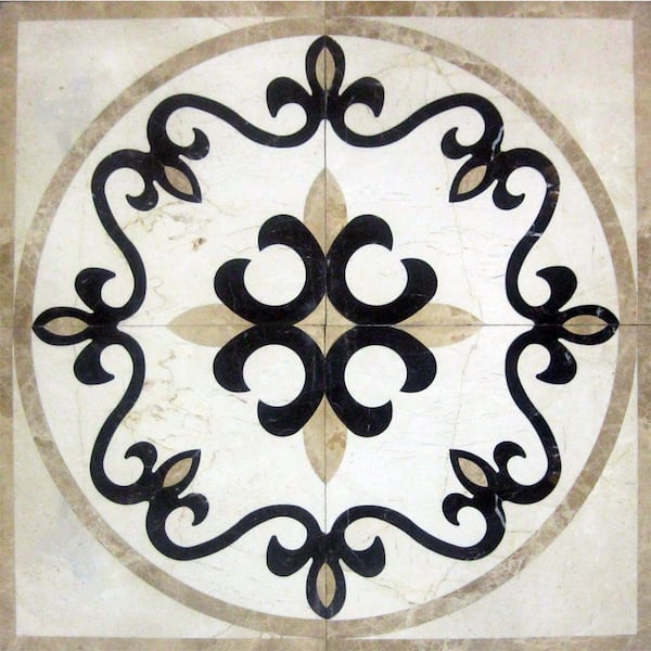 MSI Costa Del Sol 24 in. x 24 in. Polished Marble Floor and Wall Tile (4 sq. ft./Each)