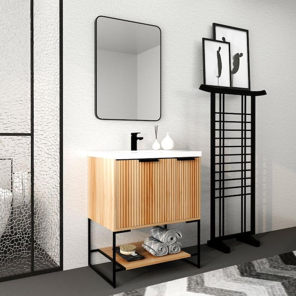 Xspracer Victoria 30 in. W x 18 in. D x 35 in. H Freestanding Modern Design Single Sink Bath Vanity with Top and Cabinet in Wood