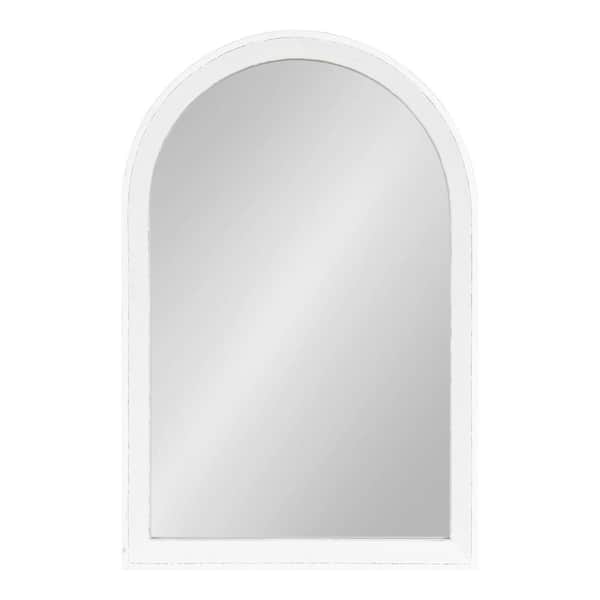Arch Wood Framed White Mirror, White Wooden Arch Mirror