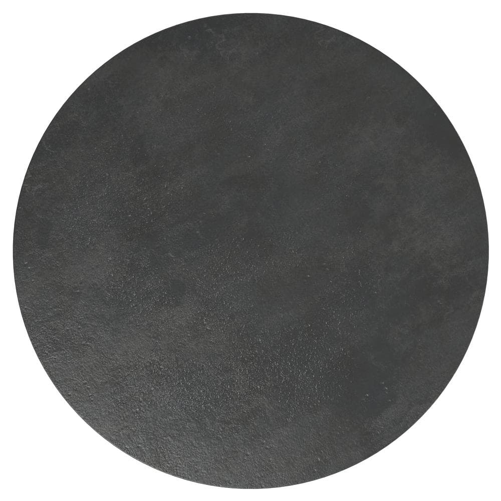 Alexa 30" Round Black Nickel Cast Aluminum Coffee Table