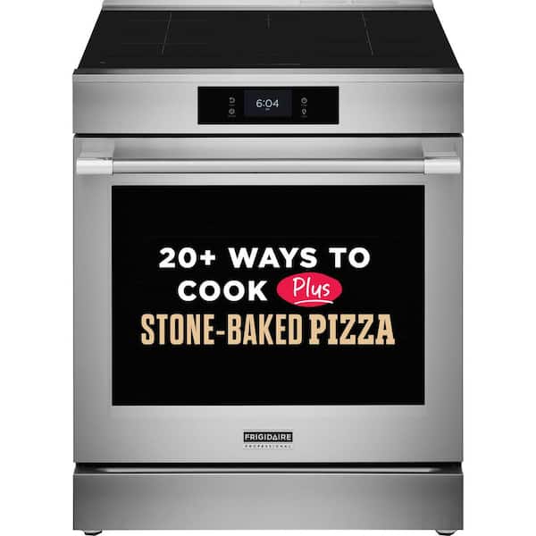 Professional 30 in. 5-Elements Slide-In Induction Range in Stainless Steel with Stone-Baked Pizza