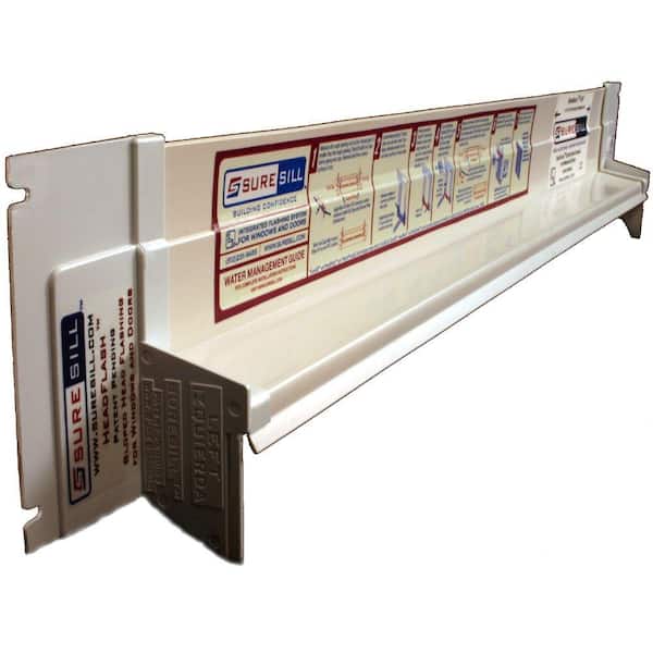 1-3/8 in. x 42 in. White PVC Sloped Head Flashing for Door and Window Installation and Flashing (Complete Pack)