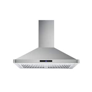 30 in. Wall Mount Ducted Range Hood 700 CFM in Silver
