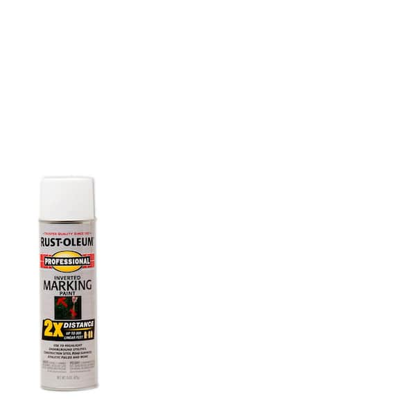 Rust-Oleum Professional 15 oz. White 2X Distance Inverted Marking Spray Paint (6-Pack)