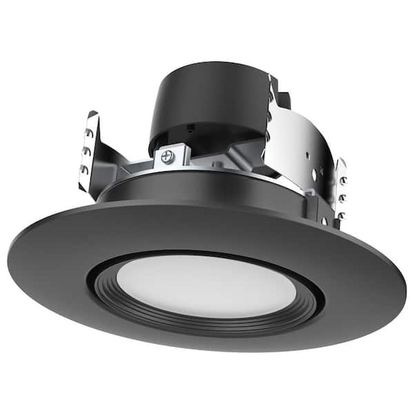4 in. 7.5 Watt CCT Selectable Black Retrofit Gimbaled Integrated LED Downlight 120V