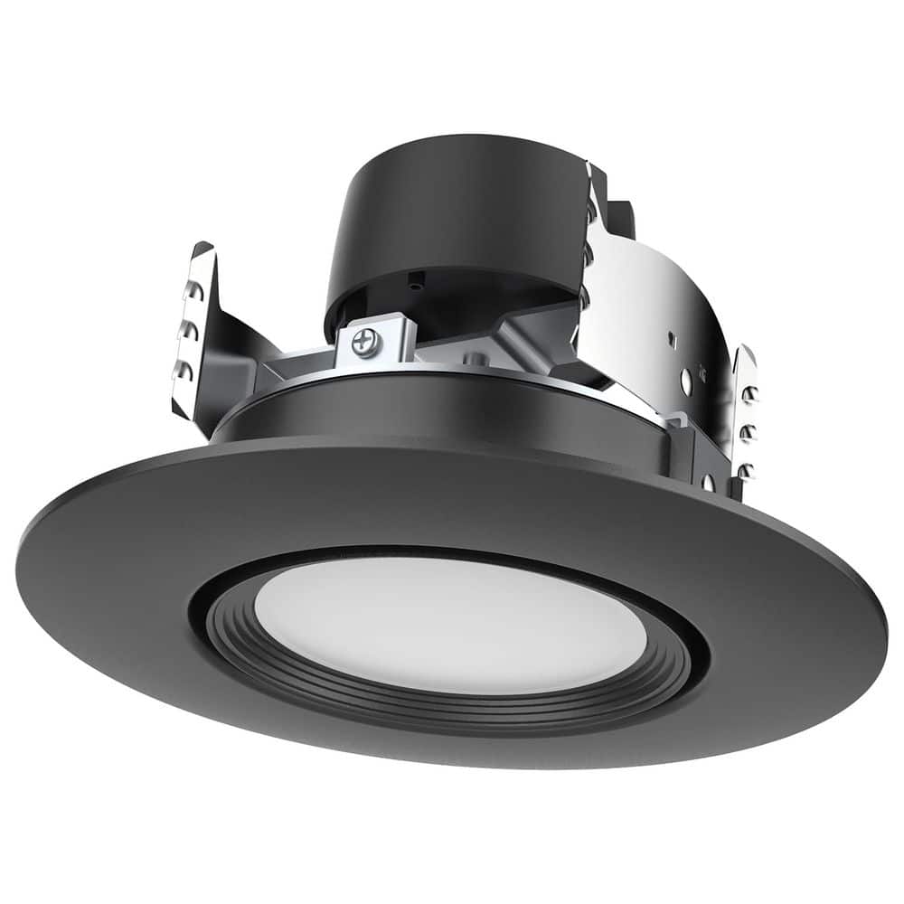SATCO 4 in. 7.5 Watt CCT Selectable Black Retrofit Gimbaled