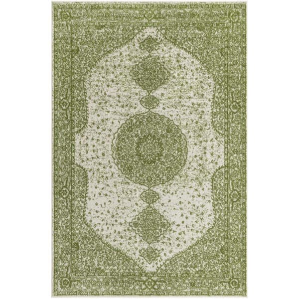 Unique Loom Bromley Midnight Green 6' 1 x 9' 0 Area Rug