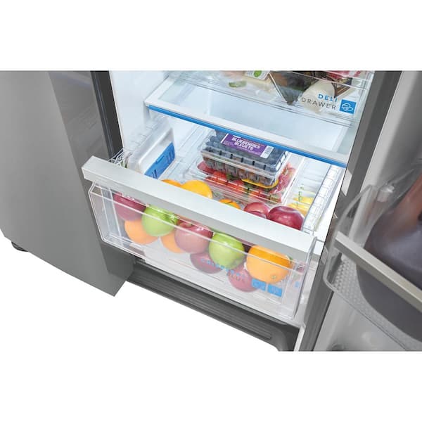 Frigidaire - Gallery 36 in. 22.3 cu. ft. Counter Depth Side-by-Side Refrigerator in Smudge-Proof Stainless Steel, ENERGY STAR