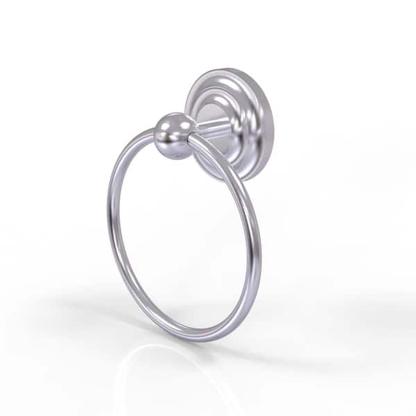 Allied Brass Que New Collection Wall Mounted Towel Ring in Satin Chrome