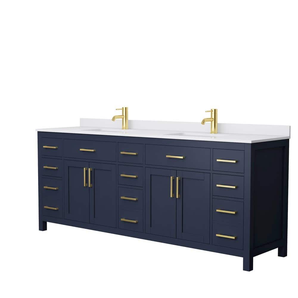 Wyndham Collection Beckett 84 In W X, 84 Double Vanity For Bathroom