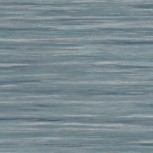 Vardo Faux Grasscloth Navy Textured Vinyl Non-Pasted Wallpaper (Covers 56 sq. ft.)