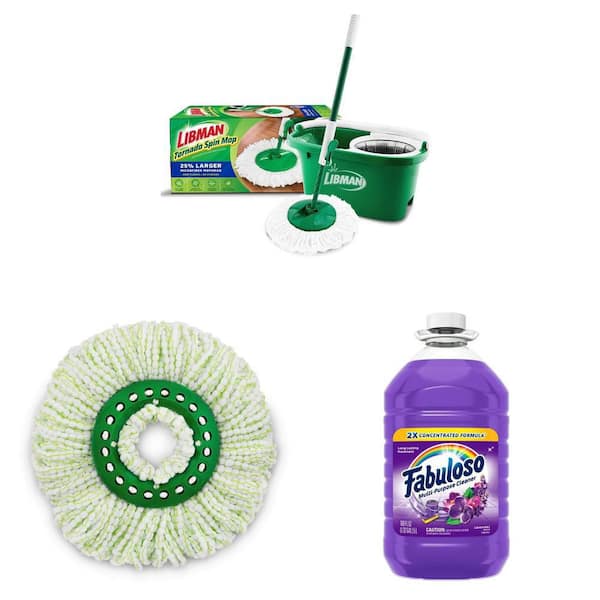 Tornado Spin Mop with 14-in. Head, Refill, and 169 oz. Lavender All Purpose Cleaner Combo