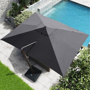 13 ft. x 10 ft. Single Top Cantilever Patio Umbrella in Dark Gray