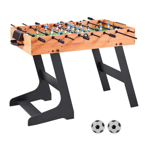 Folding Foosball Table, 42 in. Standard Size Table, Indoor Full Size Foosball Tables for Home, Family, and Game Room