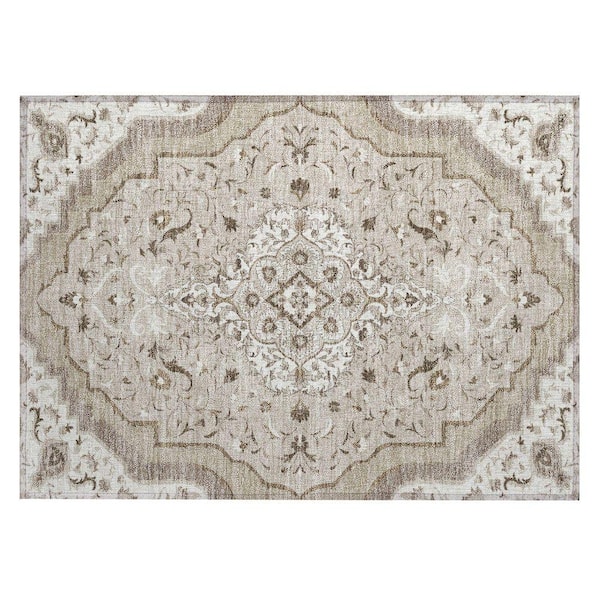 Chantille Machine Washable Indoor/Outdoor Abstract ACN2715 Beige 2 ft. x 3 ft. Accent Rug