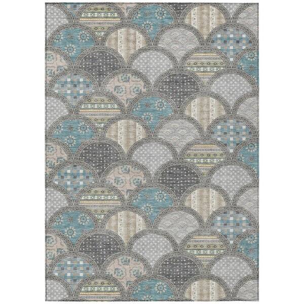 Chantille Machine Washable Indoor/Outdoor Abstract ACN2863 Gray 10 ft. x 14 ft. Area Rug