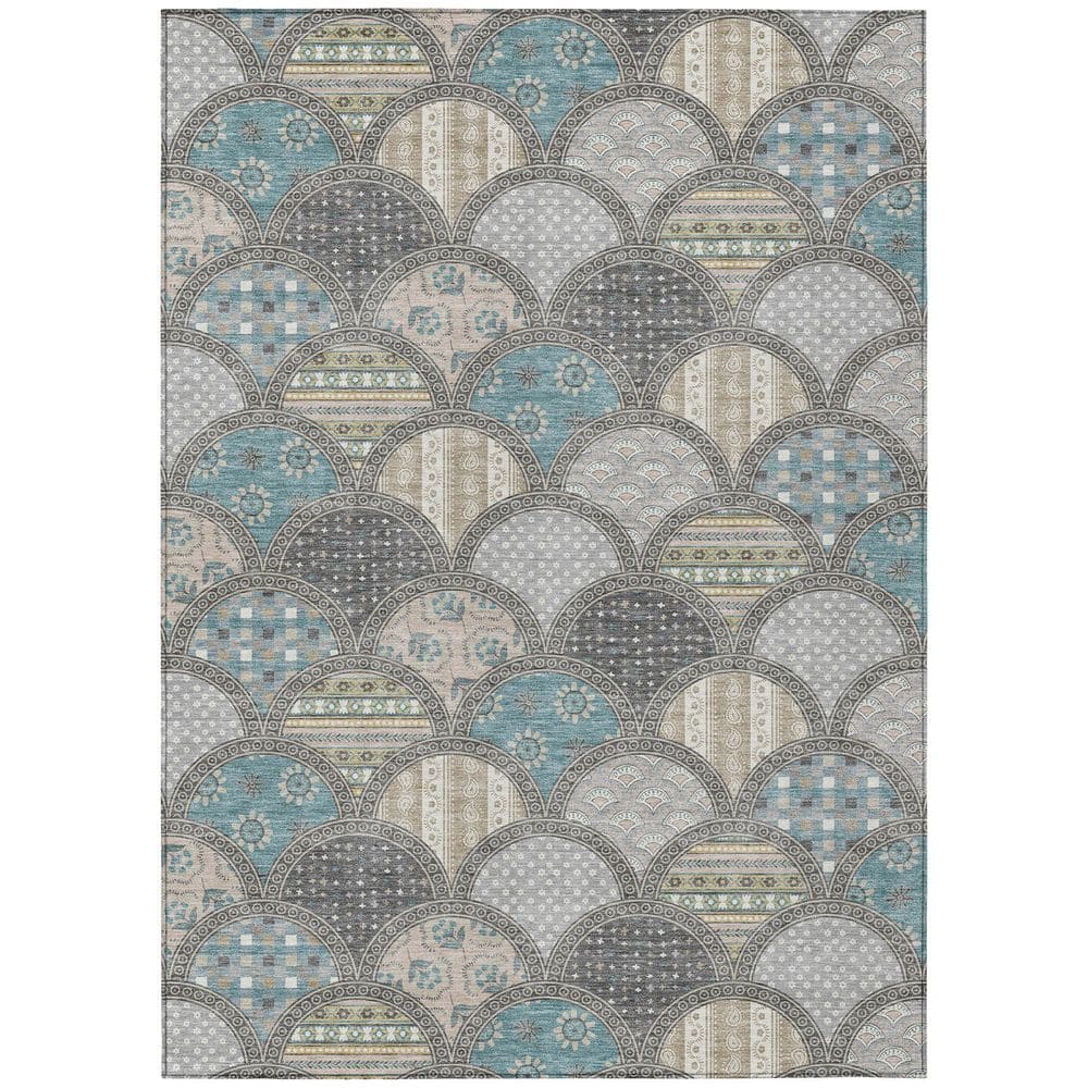 Chantille Machine Washable Indoor/Outdoor Abstract ACN2863 Gray 9 ft. x 12 ft. Area Rug price history on PriceWatchPro