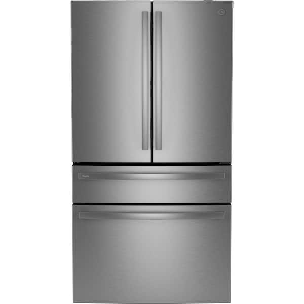 36 in 23.2 cu. ft. Counter-Depth Fingerprint Resistant 4-Door French-Door Refrigerator w/ Dual-Dispense AutoFill Pitcher