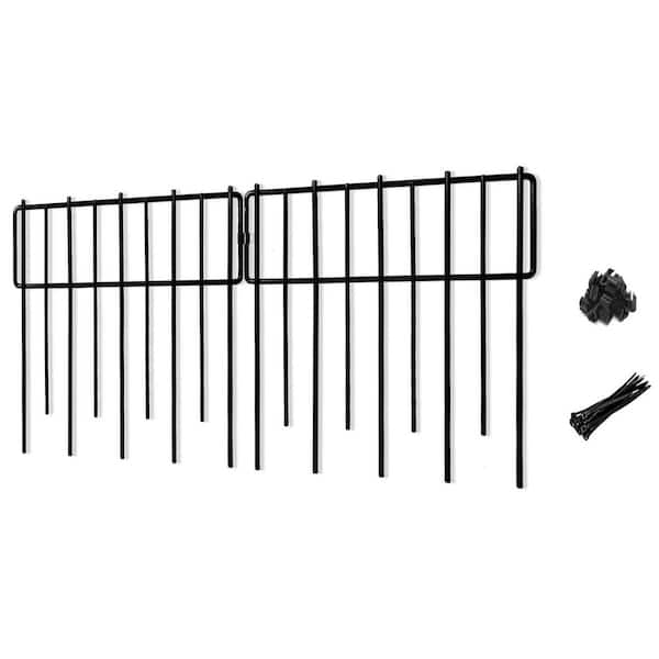 Animal Barrier Fence 12 in. Height Rustproof Metal Decorative No Dig Fence 19-Pieces Rabbit Dog Garden Patio Landscaping